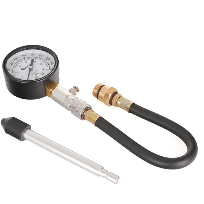 GEKO Drukmeter voor olie-verbrandingssprays - Analoge meter - Max. 20 bar - Flexibele slang 30 cm - Vervangbare meetpunten