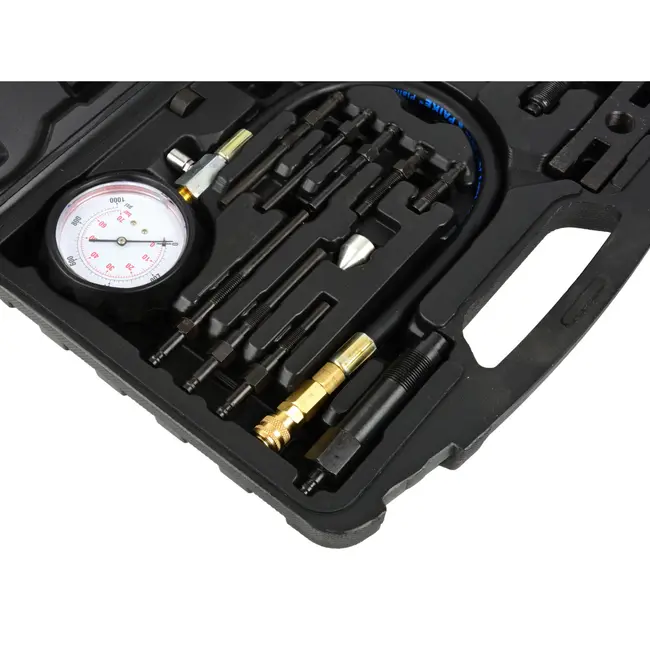 GEKO Drukmeter dieselmotor - veelzijdige adapters - max. 70 bar - robuust ontwerp