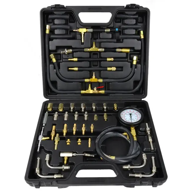 GEKO Multifunctionele brandstofdrukmeter - Dubbele schaal - Veilig meten - Geschikt voor diverse automerken