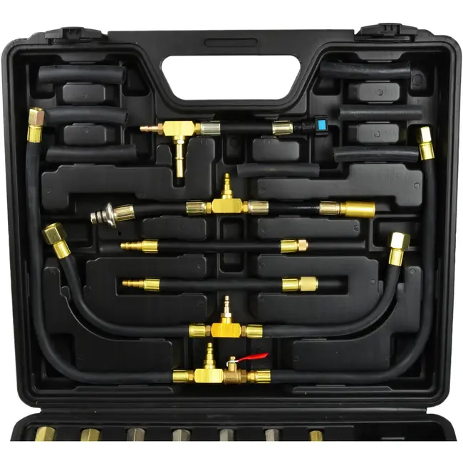 GEKO Multifunctionele brandstofdrukmeter - Dubbele schaal - Veilig meten - Geschikt voor diverse automerken