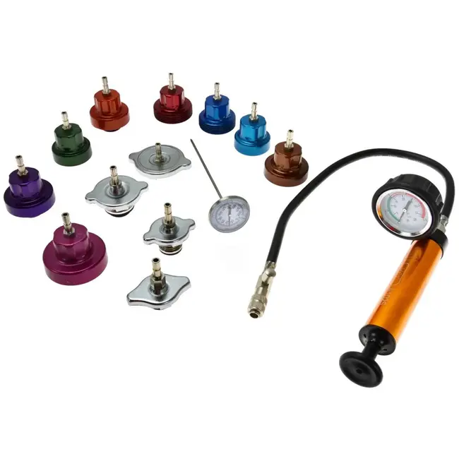 GEKO Druktestkit koelsysteem - veelzijdige adapters - lekdetectie - inclusief opbergkoffer