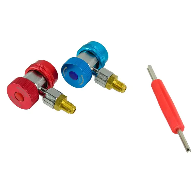 GEKO Gasdrukmeter - Tweewegblokkering - Meerkleurige slangen - Hoge en lage druk - Veiligheidsventiel