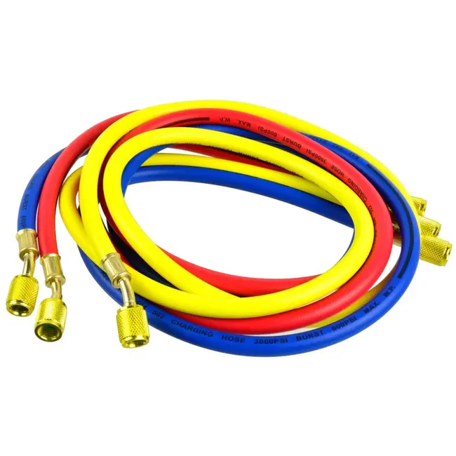 GEKO Gasdrukmeter - Tweewegblokkering - Meerkleurige slangen - Hoge en lage druk - Veiligheidsventiel