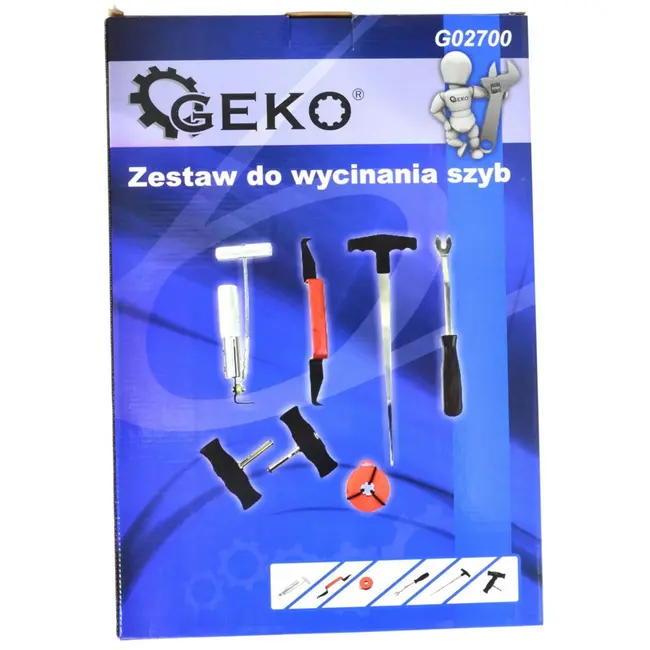 GEKO Gereedschapsset voor voorruitverwijdering - Compleet met snijtouw en handgrepen