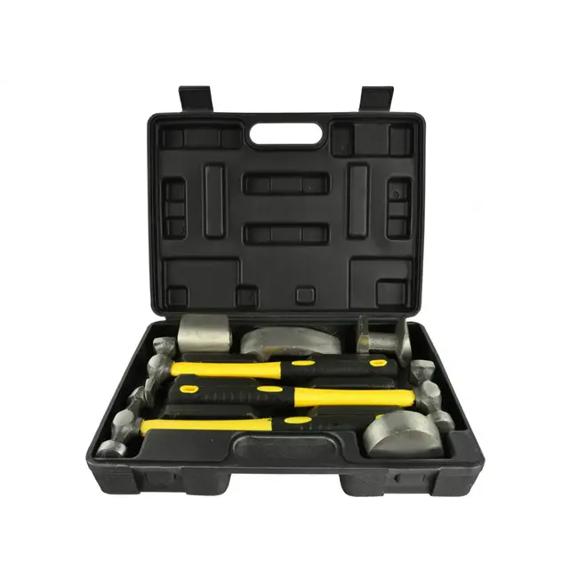 GEKO Autoreparatieset - 7-delig - Staal - Rubberen handgrepen - Inclusief opbergkoffer