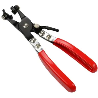 GEKO Slangklemmen-tang - 5-staps ratel - Draaibare bekken - 215 mm - PVC handgrepen