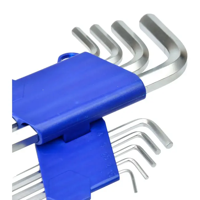 GEKO Lange arm inbussleutelset - 9-delig - 1.5-10mm - Balpunt - Extra bereik en koppel