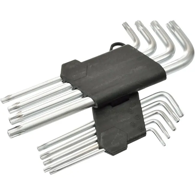 GEKO 9-delige torxsleutelset - lange arm - T10 tot T50 - extra bereik en koppel