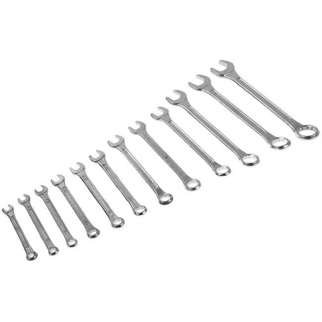 GEKO Combinatiesleutelset - 12-delig - 6-22 mm - Staal - 15° Offset