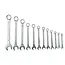 GEKO Combinatiesleutelset - 12-delig - 6-22 mm - Staal - 15° Offset