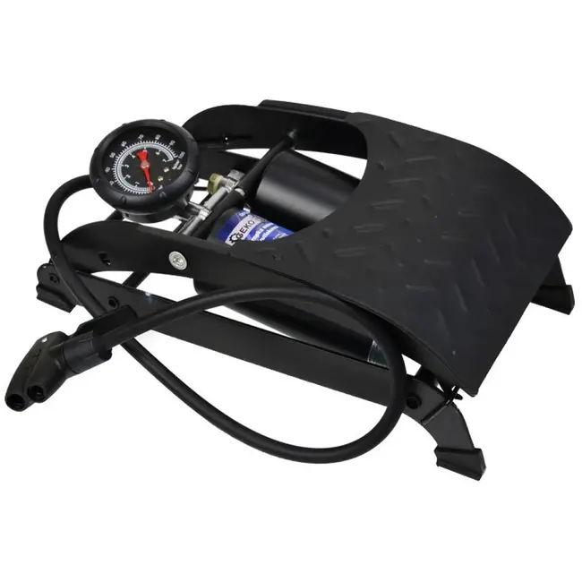 GEKO Dubbele voetpomp - hoge capaciteit - 0-7 bar - staal - 650 mm slang