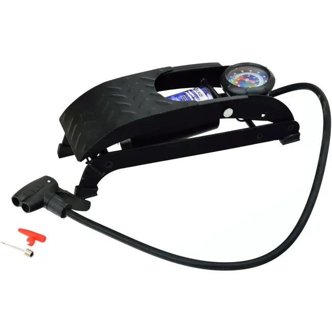 GEKO Enkelvoudige voetpomp - 7 bar druk - Stalen constructie - Anti-slip pedaal - 60 cm slang