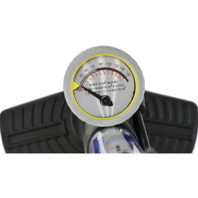 GEKO Handpomp met manometer - robuust aluminium - 530 mm hoog - duale ventielkop