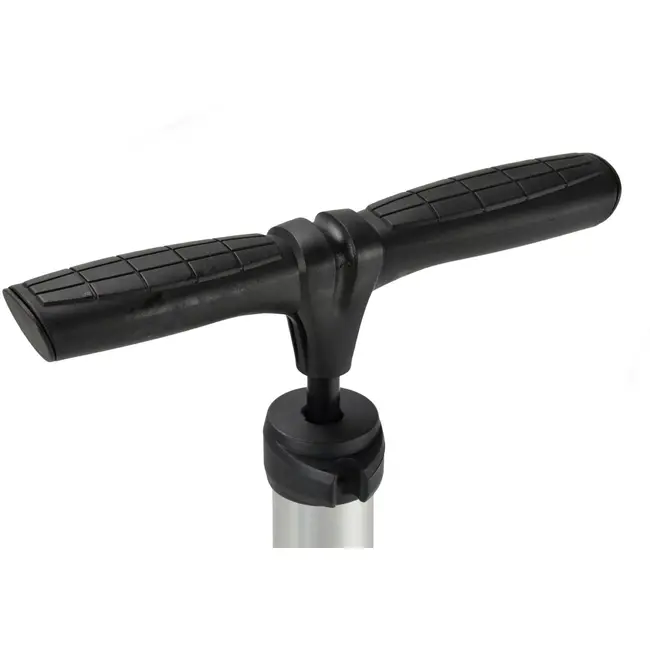 GEKO Handpomp met manometer - robuust aluminium - 530 mm hoog - duale ventielkop