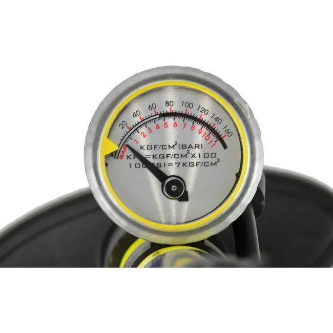 GEKO Handpomp met manometer - Duale kop - 500 mm - Zwart