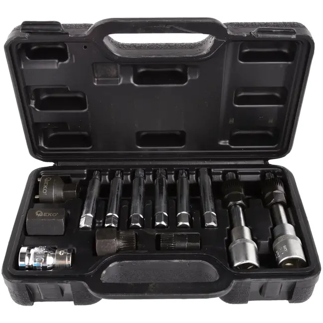 GEKO Alternator bitset - 13-delig - Hex en stervormig - Voor auto-onderhoud