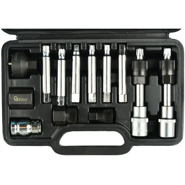GEKO Alternator bitset - 13-delig - Hex en stervormig - Voor auto-onderhoud