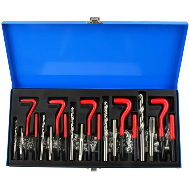 GEKO Draadreparatieset - 131-delig - HSS staal - M5-M12 - Inclusief metalen koffer
