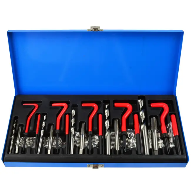 GEKO Draadreparatieset - 131-delig - HSS staal - M5-M12 - Inclusief metalen koffer