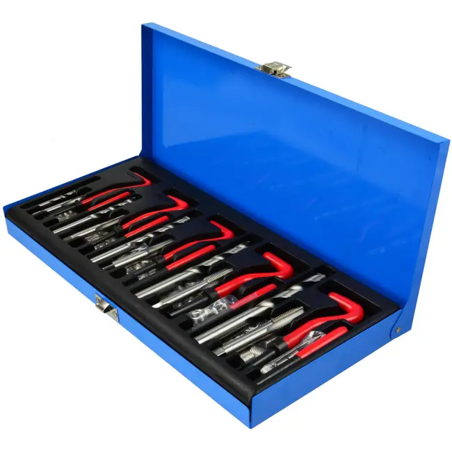 GEKO Draadreparatieset - 131-delig - HSS staal - M5-M12 - Inclusief metalen koffer