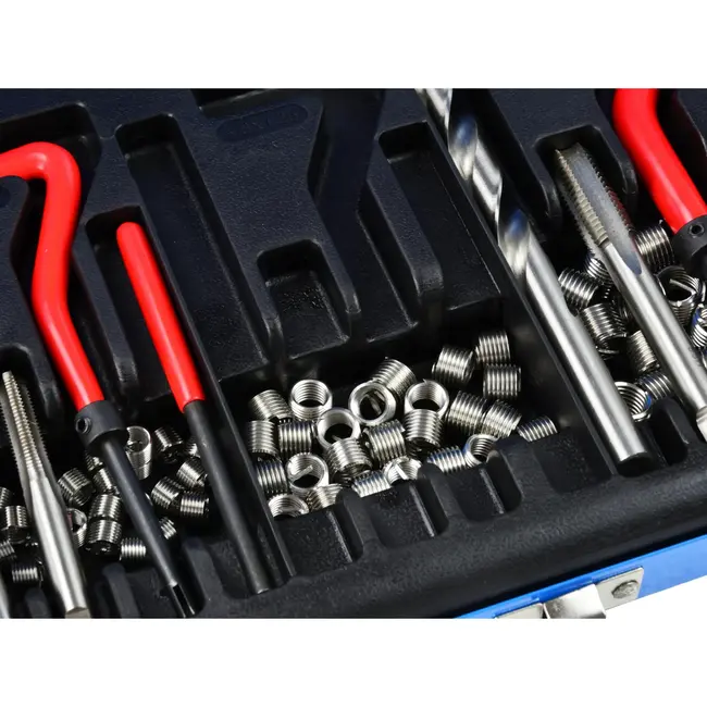 GEKO Draadreparatieset - 131-delig - HSS staal - M5-M12 - Inclusief metalen koffer