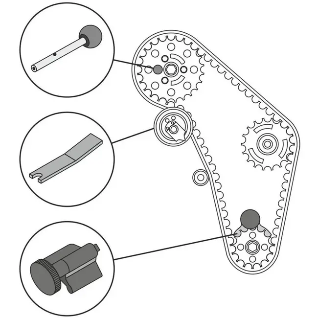 GEKO Crankasslotset - Staal - 3-delig - Voor Precisie en Stabiliteit