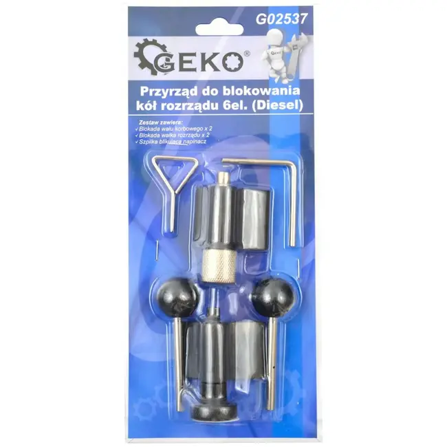 GEKO Dieselmotor krukas vergrendelset - 6-delig - staalplaat