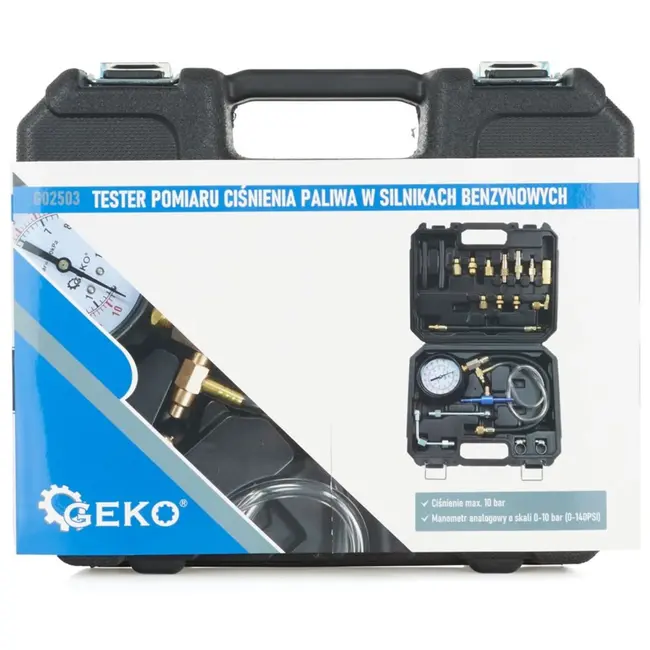 GEKO Olieverbrandingsdrukmeter - Analoge Manometer - Max. 10 Bar