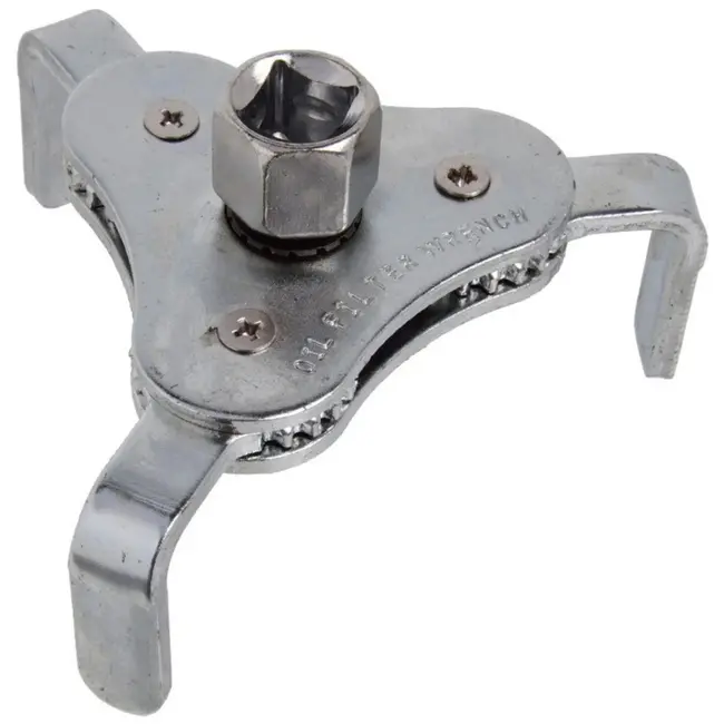 GEKO Oliefiltersleutel - Verstelbaar - Driepootontwerp - 62-120 mm - Inclusief adapters