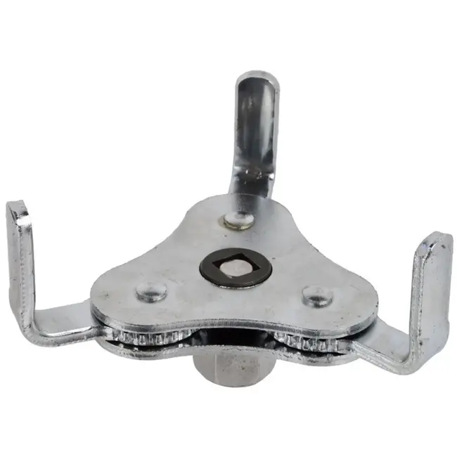 GEKO Oliefiltersleutel - Verstelbaar - Driepootontwerp - 62-120 mm - Inclusief adapters