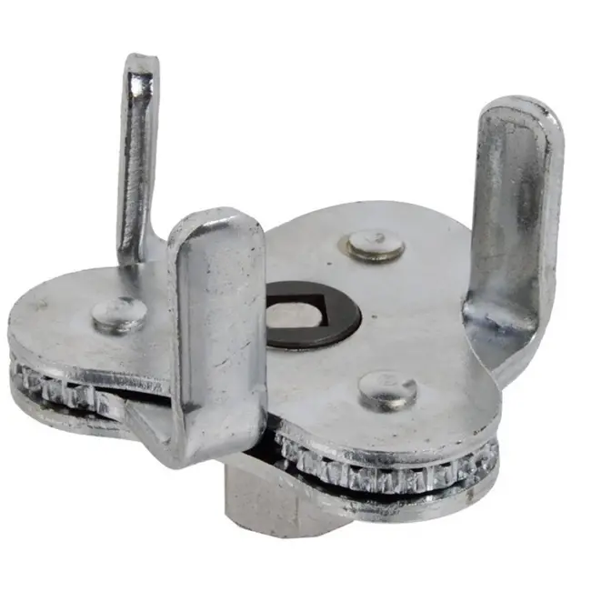 GEKO Oliefiltersleutel - Verstelbaar - Driepootontwerp - 62-120 mm - Inclusief adapters