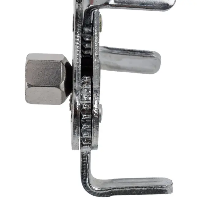 GEKO Oliefiltersleutel - Verstelbaar - Driepootontwerp - 62-120 mm - Inclusief adapters
