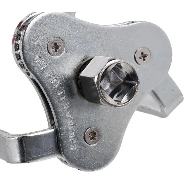 GEKO Oliefiltersleutel - Verstelbaar - Driepootontwerp - 62-120 mm - Inclusief adapters
