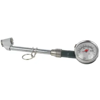 GEKO Dual head bandenmanometer - lange steel - 200 cm - PSI en BAR meting