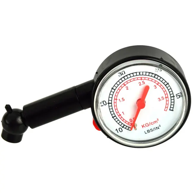 GEKO Dial bandenspanningsmeter - PSI en BAR - Drukontlastknop - 45° hoekstuk - Duurzaam plastic