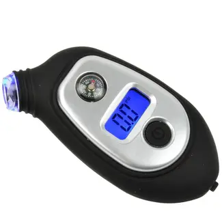 GEKO Digitale bandenspanningsmeter - met kompas en zaklamp - duurzaam kunststof