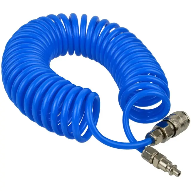 GEKO Luchtdrukpistoolset - 120 mm stalen mondstuk - 5 m slang - Snelkoppelingen