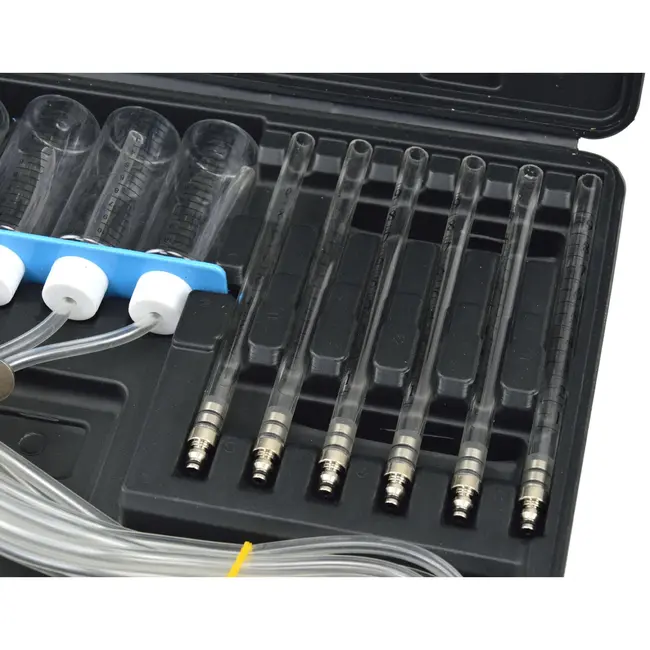 GEKO Flowmeter en adapterset - Common Rail diesel - Zwart - Inclusief 24 adapters