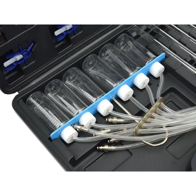 GEKO Flowmeter en adapterset - Common Rail diesel - Zwart - Inclusief 24 adapters