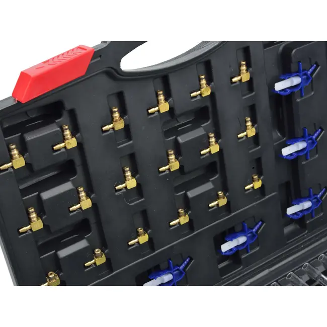 GEKO Flowmeter en adapterset - Common Rail diesel - Zwart - Inclusief 24 adapters