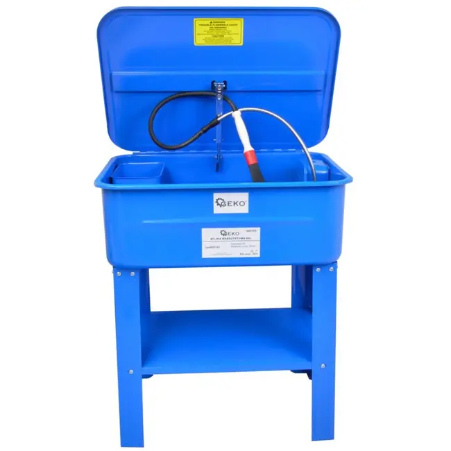 GEKO Onderdelenreiniger - 80L - Flexibele borstel - Metalen sproeikop - 230V pomp