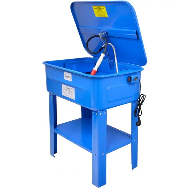 GEKO Onderdelenreiniger - 80L - Flexibele borstel - Metalen sproeikop - 230V pomp