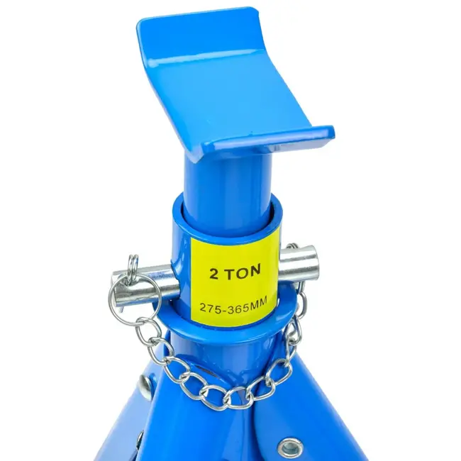 GEKO Opvouwbare assteunen - 2 ton - Veiligheidspin - Compact ontwerp - Hoogte verstelbaar - Set van 2