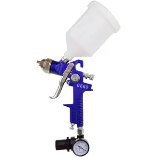 GEKO HVLP verfspuitpistool - 1,4 mm nozzle - met luchtregelaar - aluminium behuizing