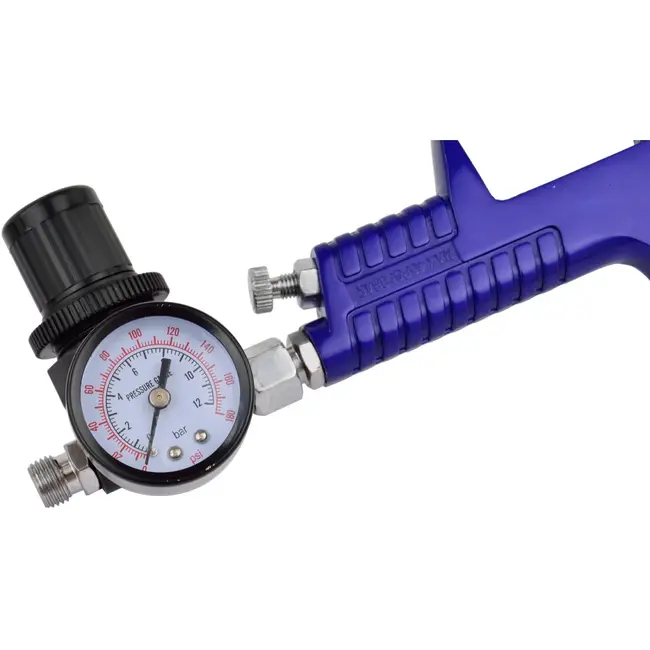 GEKO HVLP verfspuitpistool - 1,4 mm nozzle - met luchtregelaar - aluminium behuizing