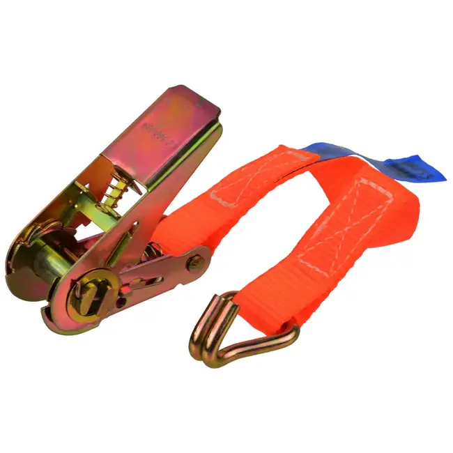 GEKO Ratchet spanband - 4m lengte - 1000 kg draagkracht - 25 mm breed - met J-haken