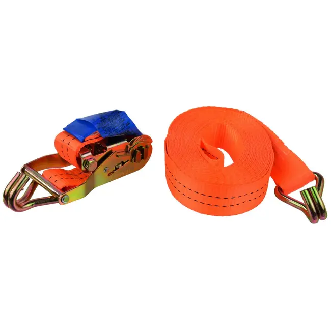 GEKO Ratelspanband met J-haken - 8m - 2000 kg - 35 mm - Polyester