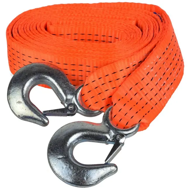 GEKO Sterke sleepkabel - 5 meter - 5000 kg - met karabijnhaken - polyester