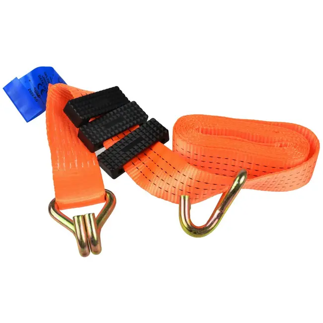 GEKO Ratelbanden met J-haken - 3 m - 4000 kg - 50 mm breed - Weerbestendig polyester