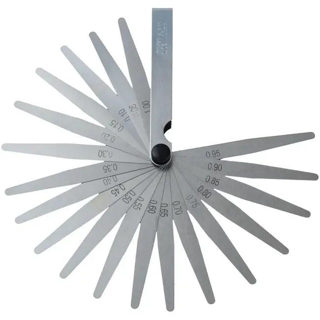 GEKO Voelermaat - 20 Bladen - 0,05-1,0 mm - Stalen Behuizing - Gehard en Gepolijst
